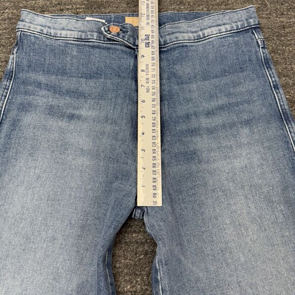 Mother Denim The Tab Roller Skimp Jeans Women 30 Blue Wide Leg From Out Of Town - Picture 5 of 12
